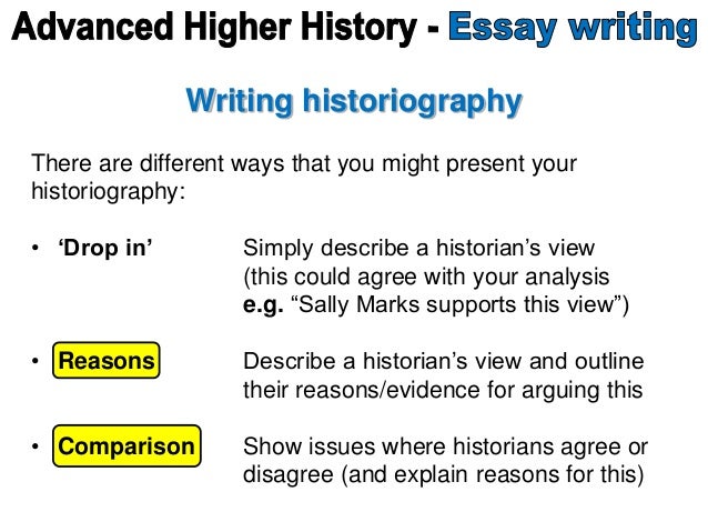 advanced higher history essay writing